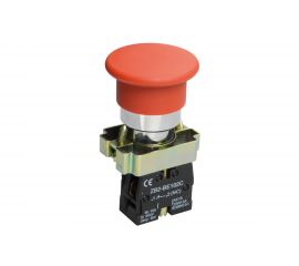 Кнопка управления IEK, LAY5-BC42, Грибок, без подсветки, 1р, ИЭК, красная BBG71-BC-K04 