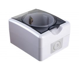 Розетка ЭРА 11-2402-01 2P E IP54, шторки, 16A-250В, ОУ, белый Б0020714 