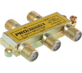 Делитель ТВ PROconnect на 4 выхода F разъём 5-900 МГц 05-6033 