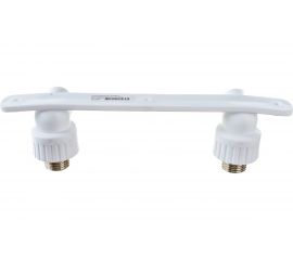 Угольник RTP PN25 комбинированный, с креплением, двойной под смеситель, наружная резьба, D20х1/2 мм 10703 