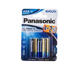 Элементы питания Panasonic LR03 EVOLTA BL6 4+2 6172 