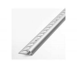 Профиль для плитки ЛУКА алюминиевый окантовочный, 7 мм, 2.7 м, анодированный, серебро УТ000013057 