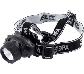 Налобный светодиодный фонарь ЭРА GB410 на батарейках 3хААА, 3 режима, черный, IP44 Б0051463 