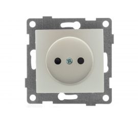 Механизм розетки GUSI ELECTRIC 1-ой без заземления, с защитными шторками, СУ, 16А, 250В, жемчуг С10Р2-028 
