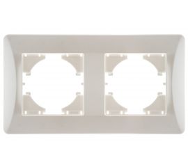 Рамка GUSI ELECTRIC 2-местная, цвет жемчуг С1120-028 