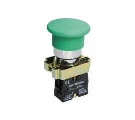Кнопка управления IEK, LAY5-BC31, Грибок, без подсветки, 1з, ИЭК, зеленая BBG70-BC-K06 