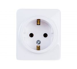 Розетка ЭРА 11-2203-01 2P E Schuko, 16A-250В, IP20, открытой установки, Эксперт, белый Б0020685 