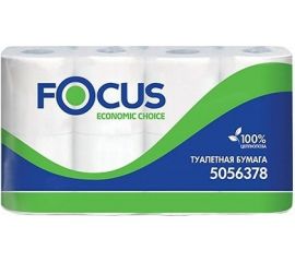 Туалетная бумага FOCUS ECONOMIC CHOICE 2-слоя, 8 рулонов в упаковке, белая H-5056378 