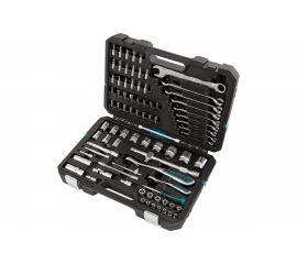 Набор инструментов GROSS 82 предметов, 120 зубьев, CrV, 1/4, 1/2 14149 