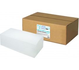 Бумажное полотенце 1-2-Pro 1 слой, ЭКОНОМ Z-сложение, 23х21 см., 200 л., белый. целлюлоза ПБVЭ1-200 