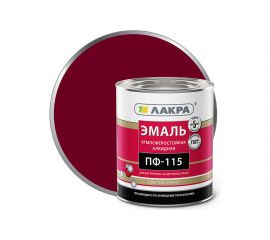 Эмаль Лакра ПФ-115 вишневая, 2.8 кг 90001804638 