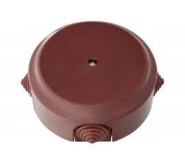 Монтажная коробка Bylectrica КМ-447 открытой установки, с сальниками, диаметр 124 мм, серия РЕТРО, коричневый, 