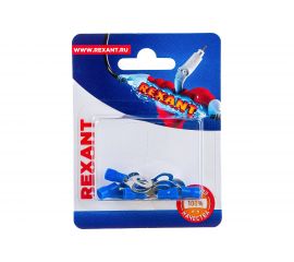 Кольцевой изолированный наконечник REXANT d 6,5мм 1,5-2,5мм2 НКи 2.5-6 синий 10 шт 06-0420-A 