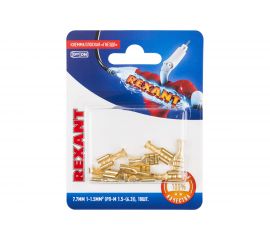 Плоская клемма гнездо REXANT 7,7 мм РП-м 1.5-(6.3) латунь 10 шт 06-0397-A 