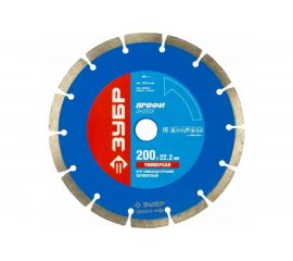 Круг отрезной алмазный сегментный (200x22.2 мм) для УШМ Зубр 36650-200_z01 