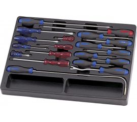 Набор отверток, съемник клипс и гибкий магнит 19шт KING TONY 9-31919MR 