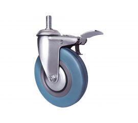 Колесо аппаратное поворотное с болтом и тормозом Longway SCtgb 55 