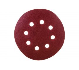 Круг абразивный на ворсовой подложке под липучку, перфорированный (5 шт; 125 мм; 8 отв; P 120) СИБРТЕХ 738067 