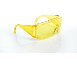 Защитные открытые поликарбонатные очки ЕЛАНПЛАСТ желтые ОЧК305KN (О-13012KN) 
