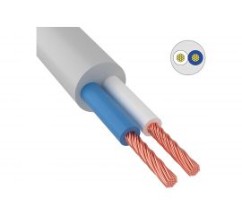 Провод ПВС ККЗ 2х1,0 кв.мм 200 м белый ГОСТ 01-8032-3 
