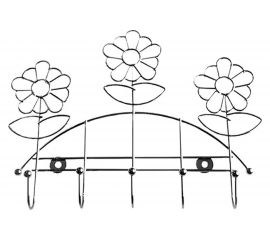 Планка с 5 крючками МУЛЬТИДОМ Ромашка 24 см AN52-74 