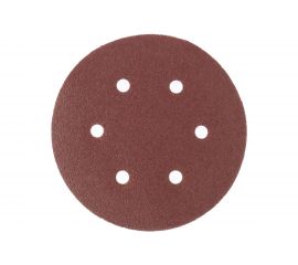 Круг абразивный на ворсовой подложке под липучку, перфорированный (5 шт; 150 мм; 6 отв.; P220) MATRIX 73844 