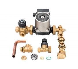 Насосно-смесительный узел STOUT с термостатическим клапаном и байпасом Grundfos UPSO 25-65 130 SDG-0120-002002 