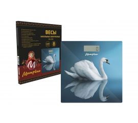 Напольные электронные весы Матрёна МА-090 лебедь стеклянная поверхность, 180 кг 007270 