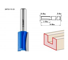 Фреза пазовая прямая ПРОФЕССИОНАЛ (15х25х56 мм; хвостовик 8 мм) Зубр 28753-15-25 