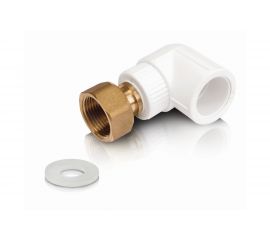 Уголок Blue Ocean с накидной гайкой и латунной вставкой BO вн - 25х1/2 1/20/200 PPRF/90E-CNF(W)-25x1/2 