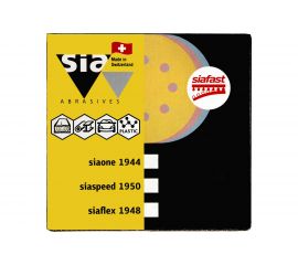Круг шлифовальный на липучке siaone 1944 (50 шт; 125 мм; 8 отверстий; P220) sia Abrasives so50-125-8-220 