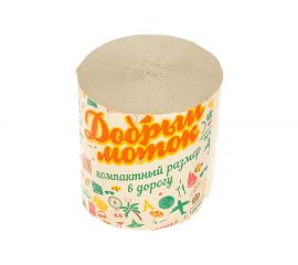 Туалетная бытовая бумага ДОБРЫЙ МОТОК 25 м без втулки 126554 