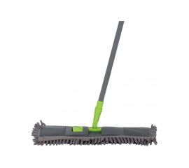 Швабра для пола с насадкой из микрофибры Рыжий кот MopМ4 цвет серый 005936 