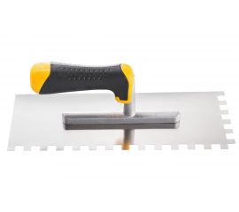 Гладилка HARDY серия 28, нержавеющая сталь, ручка 2К, 28х12см, зубчатая 6х6мм 0800-282806 