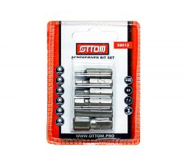 Набор бит HEX (6 шт, S2) OTTOM 59012 