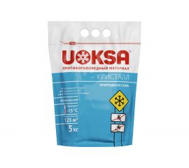 Противогололедный материал UOKSA КРИСТАЛЛ до -15 С, 5 кг, пакет 2243 