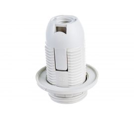 Патрон с кольцом IEK Ппл14-02-К12, пластик, Е14, белый, индивидуальный пакет, EPP21-02-02-K01 