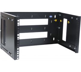 Универсальный настенный кронштейн ЦМО, 6U, регулируемая глубина 300-450мм, черный КНО-М-6U-9005 