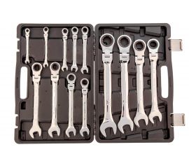 Набор комбинированных ключей 13шт MATRIX трещоточные, шарнирные 14798 