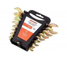 Набор рожковых ключей REXANT 6-22 мм, 8 шт желтый цинк 12-5844-2 