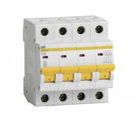 Автоматический выключатель IEK ВА47-29, 4Р, 50А, 4,5кА, х-ка С MVA20-4-050-C 