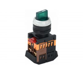 Переключатель IEK ANCLR-22-3 на 3 фиксированных положения, зеленый,1з+1р, ИЭК BSW10-ANCLR-3-K06 