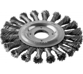 Щетка дисковая (125х22 мм; плетеные пучки стальной проволоки 0.5 мм) ЗУБР 35190-125_z02 