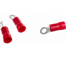 Кольцевой изолированный наконечник KLR ROV-301 с ПВХ манжетой 0.25...1.65мм2/М3/Красный 