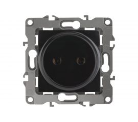 Розетка ЭРА 12-2105-06 2P, 16A-250В, IP20, 12, чёрный Б0018259 