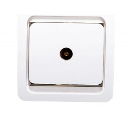 Одинарная телевизионная розетка СВЕТОЗАР CITY SV-54115-W 