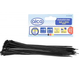 Пластиковая стяжка хомут Alca 3,6x200 мм, 100 шт. 614200 