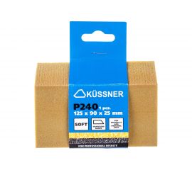 Шлифовальный брусок KUSSNER Р240, трапеция Soft, 125x90x25 мм 1000-250240 
