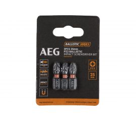 Биты ударные AAK253PZ2 (3 шт; PZ2; 25 мм) AEG 4932479171 