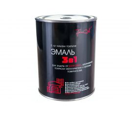 Эмаль ТРИОЛЬ 3 в 1 черная полуматовая T3V1BK08 